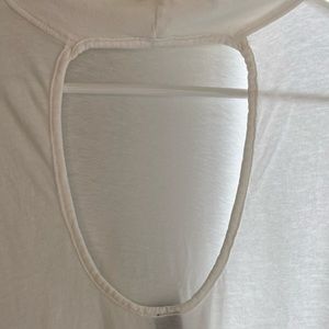 bobi Tops - White Long Sleeve Mock Neck Tee bobi Tops - White Long Sleeve Mock Neck Tee
